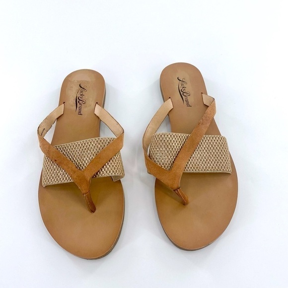 Lucky Brand Tan Gold Sandals Size 5.5 M - Picture 8 of 8